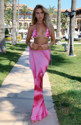 Luminous Maxi Skirt Blush Bloom