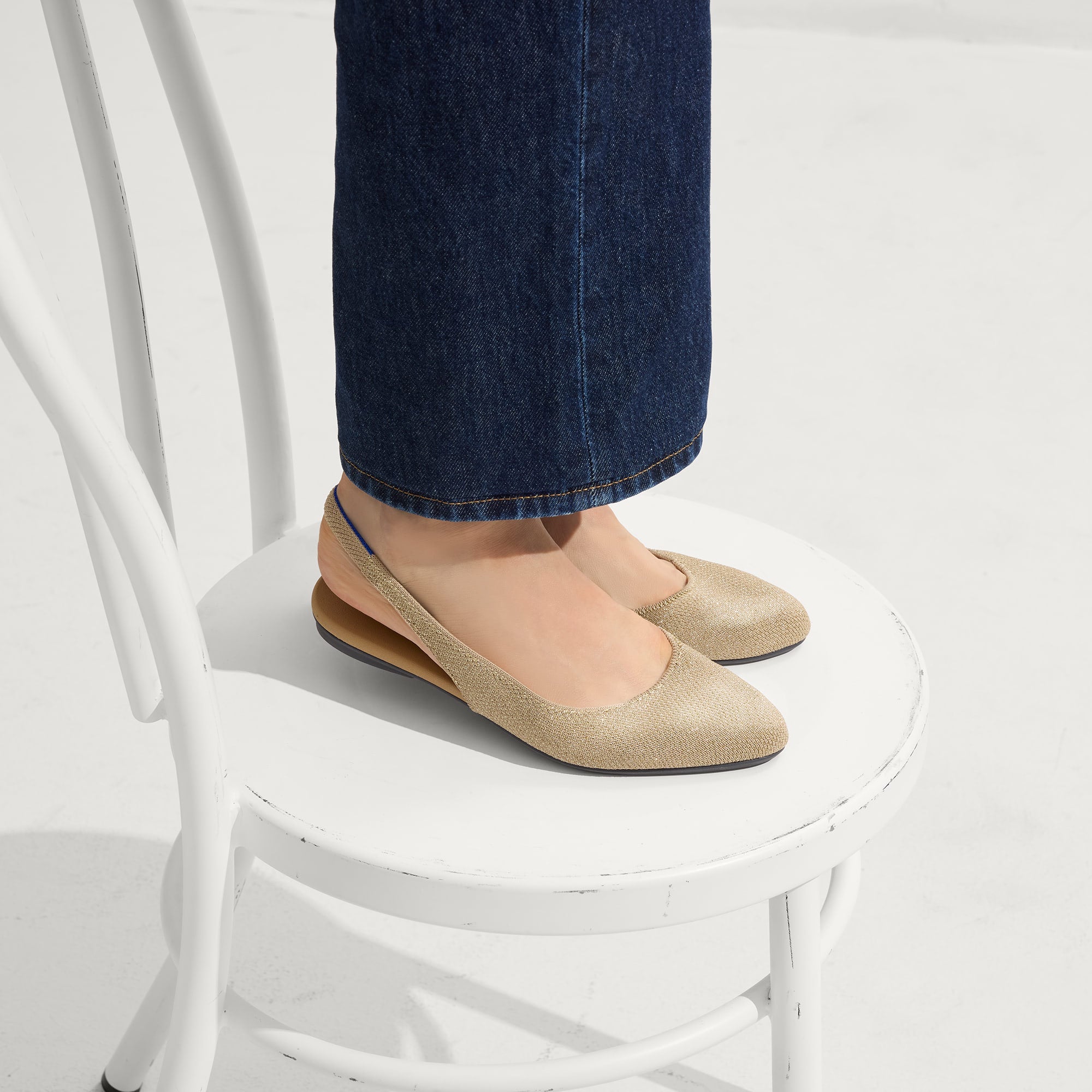 The Almond Slingback - Metallic Prosecco